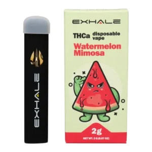 Exhale 2g THCA D8 Disposable Vape Pen with Watermelon Mimosa Hybrid flavor