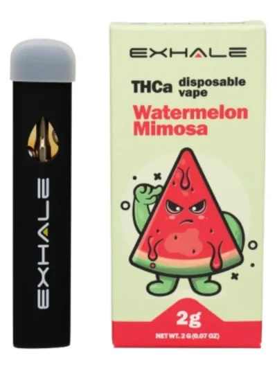 Exhale 2g THCA D8 Disposable Vape Pen with Watermelon Mimosa Hybrid flavor