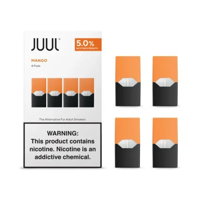 Juul Pods featuring sleek, compact design and a variety of flavors for a satisfying and portable vaping experience.