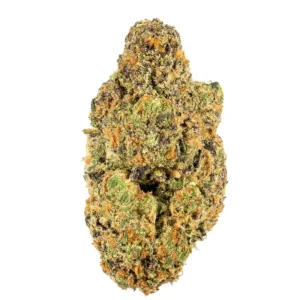 Premium Pink Rozay cannabis clusters with frosty trichomes, soft pinkish-green hues, and vivid orange pistils, displayed on a clean white background.