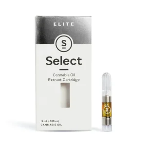 Select Elite Texas Shoreline Cartridge featuring a sleek, premium-quality design with potent cannabis oil for a smooth and flavorful vaping experience.