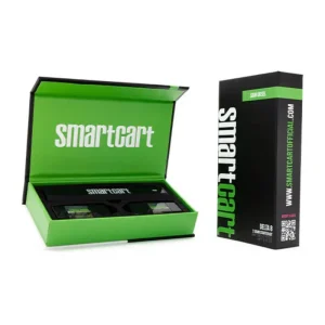Smartcart Delta 8 Starter Kit with two 1ml vape cartridges, offering smooth Delta 8 THC effects, displayed on a plain white background.