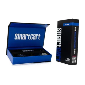 Smartcart Delta 8 Starter Kit featuring two sleek 1ml cartridges filled with potent Delta 8 THC, presented on a white background.