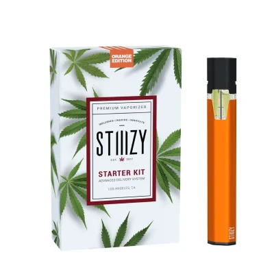 STIIIZY premium vaporizer in orange, sleek design with advanced vaping technology for a smooth and satisfying experience.