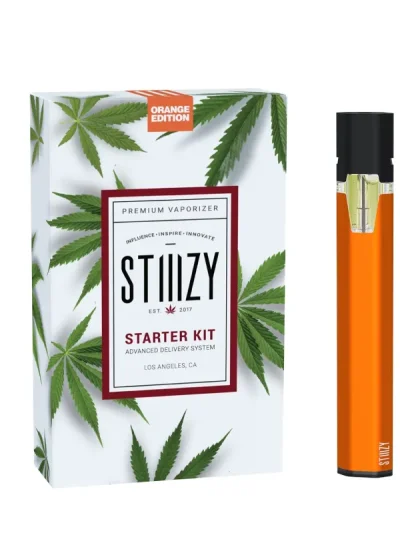 STIIIZY premium vaporizer in orange, sleek design with advanced vaping technology for a smooth and satisfying experience.