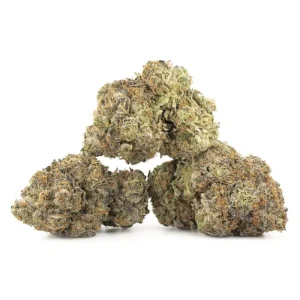 Dried Wedding Cake cannabis buds with frosty trichomes, light green and purple hues, and vibrant orange pistils, set on a clean white background.
