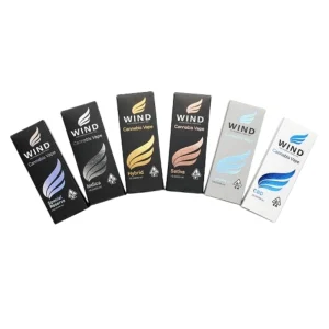 A selection of Wind Vape flavors displayed in a colorful arrangement.